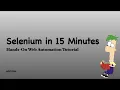 Selenium in 15 Minutes Hands-On Web Automation Tutorial