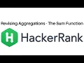 Revising Aggregations - The Sum Function using MS SQL Server HackerRank