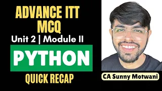 Python - All MCQ Advance ITT Module II New Course
