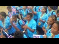 Team Fiji singing before opening ceremony at Pacific Games 2015