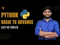 List vs Tuples Python Beginner to Advanced Python Tutorial