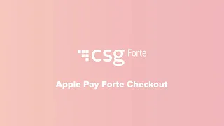 CSG Forte Checkout - Apple Pay