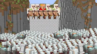 CAN THE ILLAGER ARMY GO THROUGH THE MOUNTAIN PASS AND DESTROY THE VILLAGER CASTLE?
