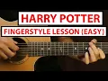 Harry Potter - EASY Fingerstyle Guitar Lesson Tutorial How to Play Fingerstyle