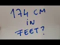 174 cm in feet