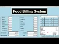 Food Billing System Project in Python Demo