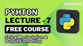 Input and Output in Python String Manipulation Output Formatting Python for Beginners