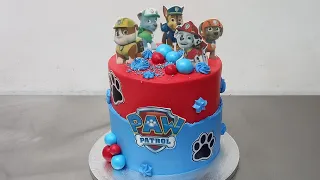 How to make a paw patrol tower cake with fresh cream