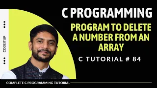 C Program to Delete a Number From an Array In Hindi