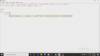Python in 1 minute - while loop