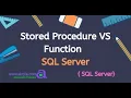 Difference between Stored Procedure and Function Sp vs Fn