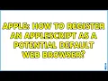 Apple How to register an AppleScript as a potential default web browser