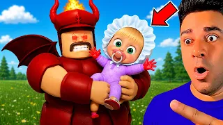 BABY MASHA ESTÁ PRESA NESSE JOGO DO BARRY EXE VERMELHO NO ROBLOX!