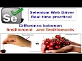 Difference between findElement and findElements in Selenium