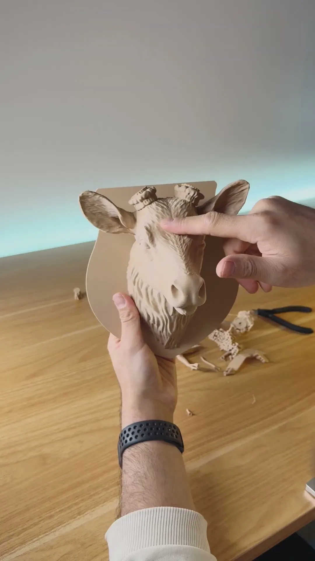Deer Wall Lamp_ ultra realistic