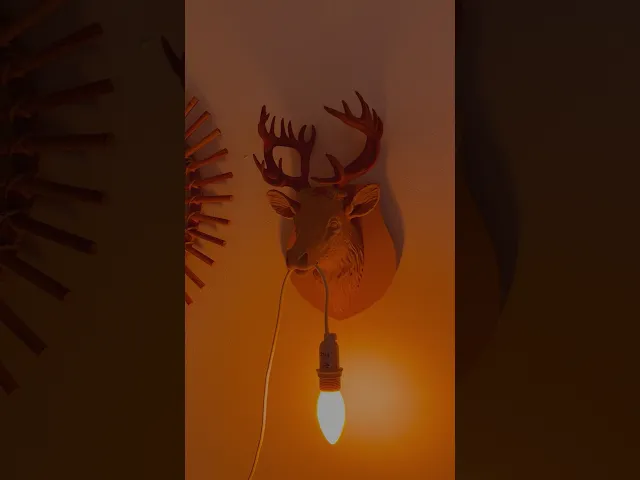 Deer Wall Lamp_ ultra realistic video thumbnail
