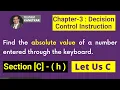 Find the absolute value of a number Chapter 3 Let Us C solution
