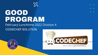 Good Program Problem Code NIBBLE CodeChef Solution Python3