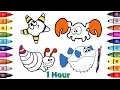 Painting Sea Animals Coloring Page Book for Kids 1 Hour Coloring s For Children