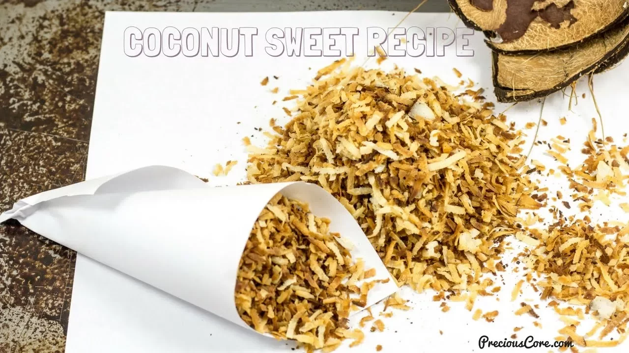 Cameroonian Coconut  Sweet - Toasted Coconut Flakes - Precious Kitchen - Episode 53