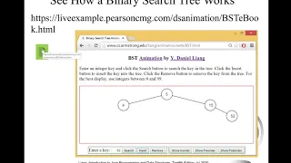 Daniel Liang Java Sections 25 1 to 25 6 Binary Search Tree Part 1