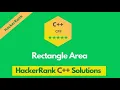 HackerRank Rectangle Area problem solution in C C problems solutions Programmingoneonone