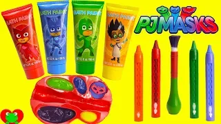 Genie Teaches Colors With PJ Masks Paints Catboy Owlette And Gekko 