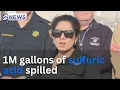 1M gallons of sulfuric acid spilled some into Houston Ship Channel from chemical leak