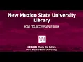Accessing Ebooks Through the NMSU Library