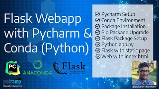 Quickly develop python app in PyCharm with Flask based static content in Conda python 3 8 runtime