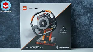 LEGO Technic 40894 Koenigsegg Sadair's Spear Steering Wheel - LEGO Speed Build Review