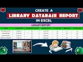 How to Create a Library Database in Excel Library Report in Excel Library Book Management Excel