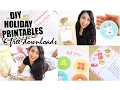 DIY Holiday Printables Organization FREE Downloads