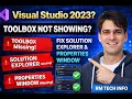 Visual Studio 2023 Toolbox Not Showing Fix Solution Explorer Properties Window
