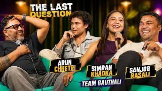 SANJOG RASAILI, SIMRAN KHADKA & ARUN CHHETRI (GAUTHALI ) IN THE LAST QUESTION | |