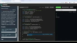 Coderbyte Counting Minutes I Easy Solution with JavaScript