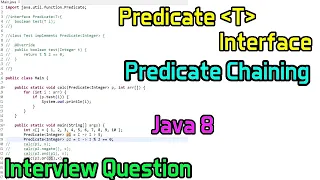 Predicate Interface and Predicate Chaining Interview Question Java 8 Hindi