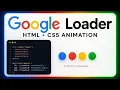 Google Loader Animation 4 Dots HTML CSS Loader Tutorial Beginner Friendly