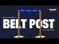 Installing Belt Post Queue Manager Crowd control solution Belt Pole Barrier Rope Post barrier