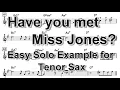 Download Lagu Have you met Miss Jones? - Easy Solo Example for Tenor Sax