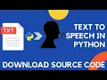 How to Convert Text to Speech In Python How to make book in python TTS engine in python