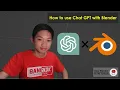 How to use ChatGPT with Blender