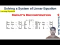 Crouts Decomposition Lu Decomposition Using Crout s Method Crout s Decomposition Example
