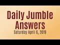 Daily Jumble April 6 2019 Jumble Answers for 2019