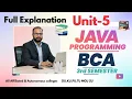 Java Programming UNIT 5 Quick Revision Short Long Imp Questions 2025-26 BCA III 3rd Sem OU PU