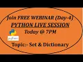 Python For Beginners DAY 4 LIVE SESSION