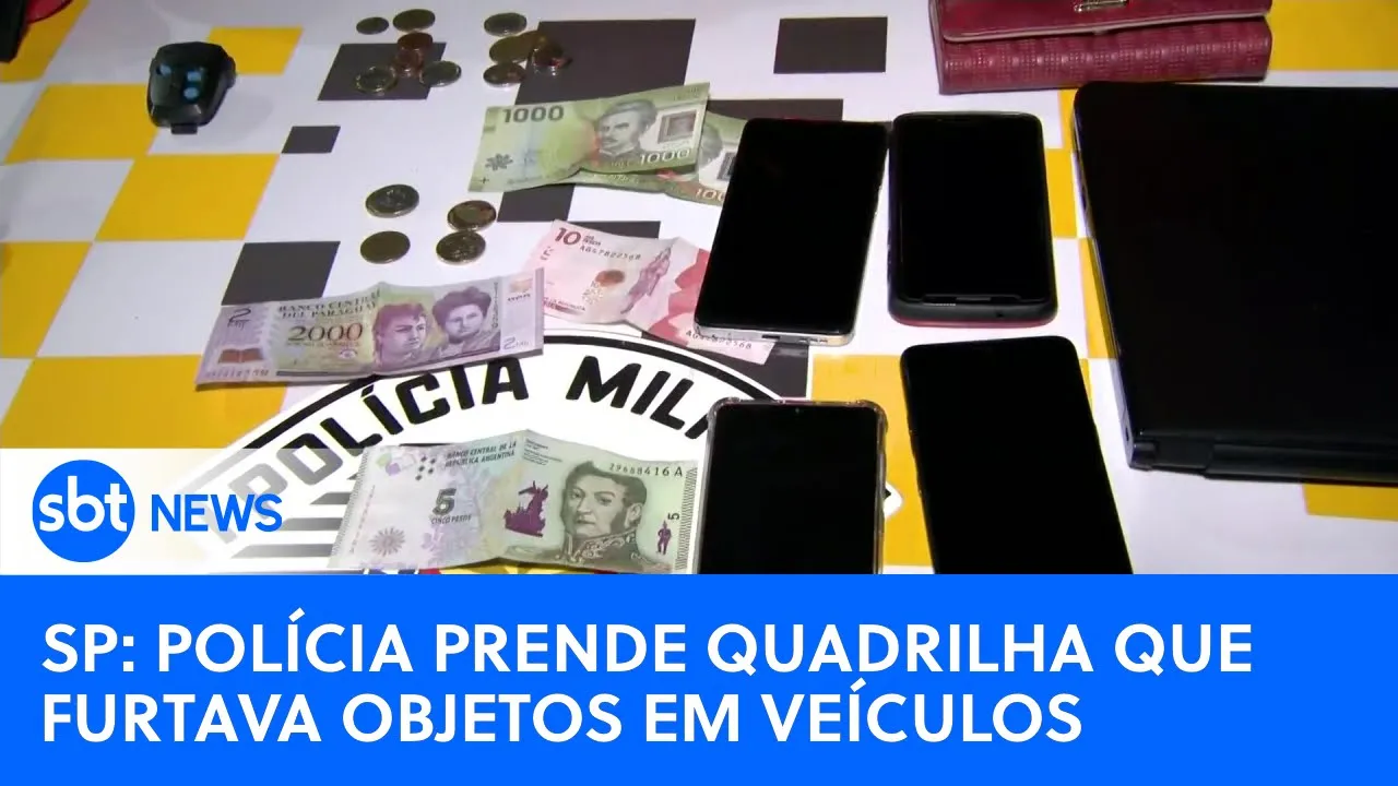 SP: polícia prende quadrilha que furtava objetos de dentro de veículos| #SBTNewsnaTV (06/07/23)
