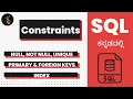 SQL Constraints - Part 2 Structured Query Language