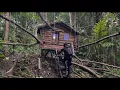 Download Lagu Camping hujan deras 🌧️ membangun shelter di pohon tumbang atap daun sagu yg nyaman-ASMR