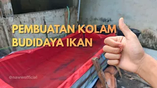 Proses bikin kolam terpal lele 2x1 meter 🐟 mini tapi kokoh!